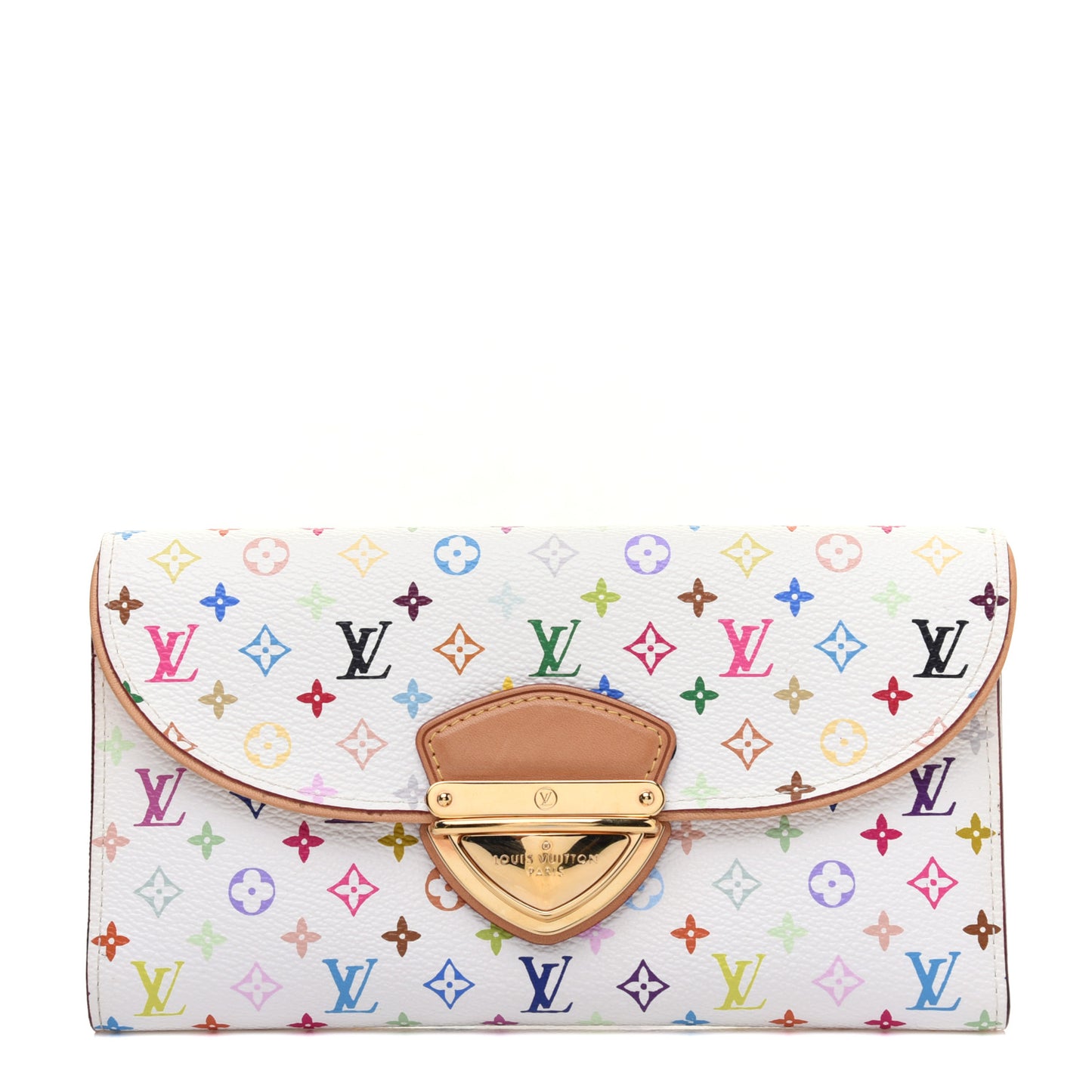 Monogram Multicolor Eugenie Wallet White