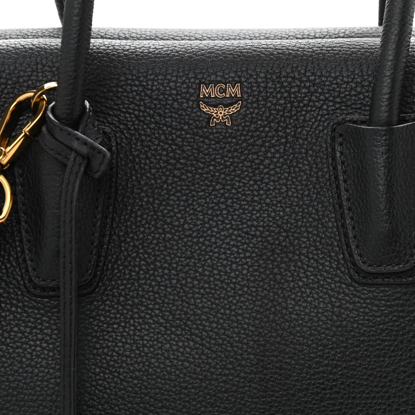 Grained Calfskin Medium Milla Tote Black