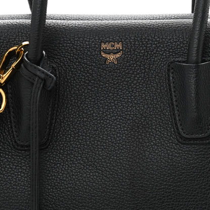 MCM Grained Calfskin Medium Milla Tote Black 7 of 11