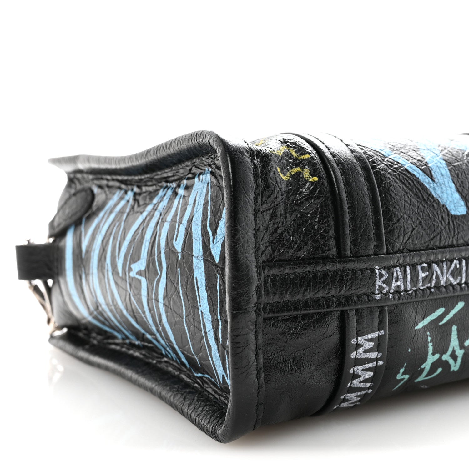 Balenciaga Agneau Arena Graffiti All Over XXS Bazar Shopper Tote Black Multicolor 8 of 9