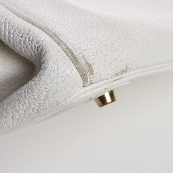 Taurillon Clemence Birkin 30 White