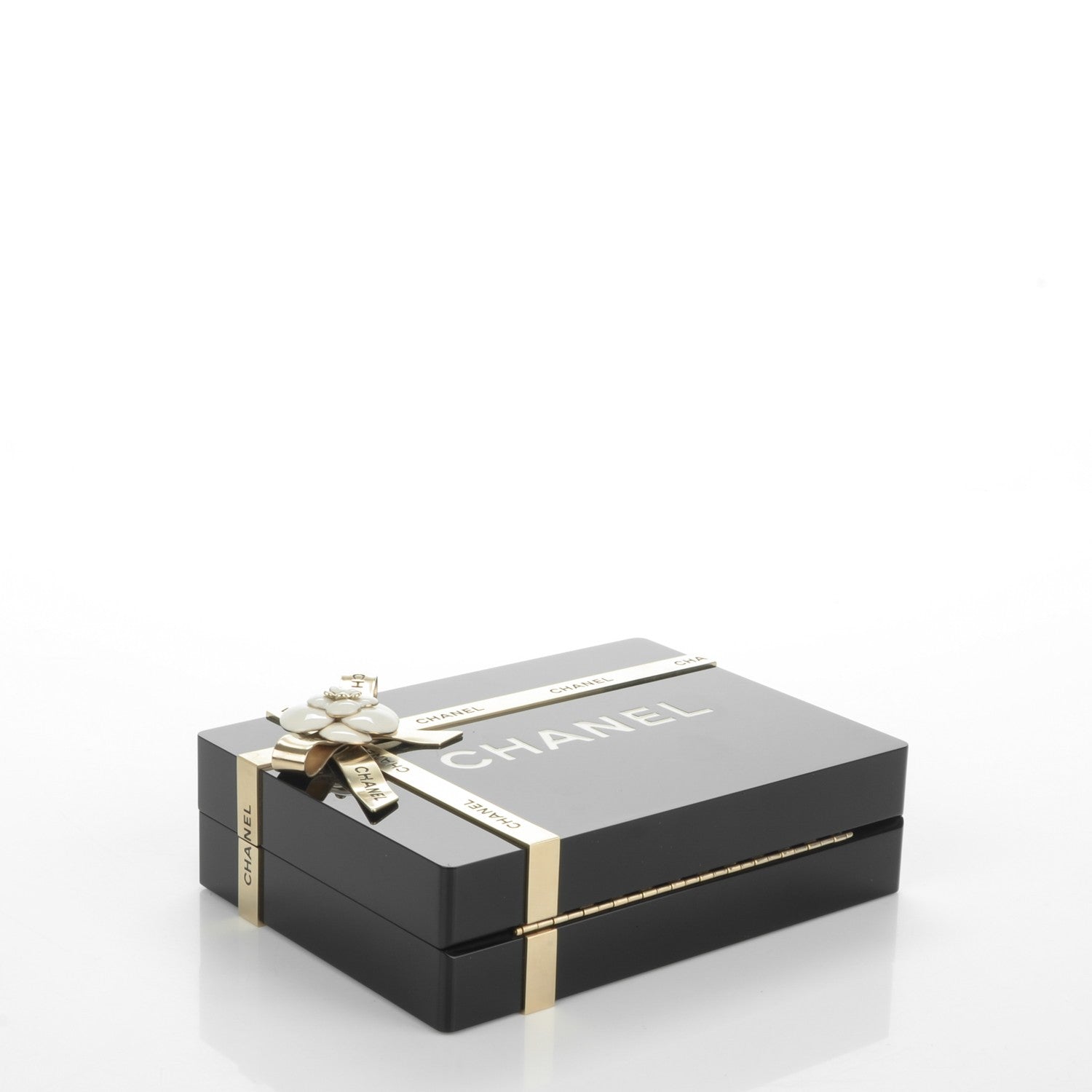 Chanel Plexiglass Gift Box Clutch Black 4 of 7