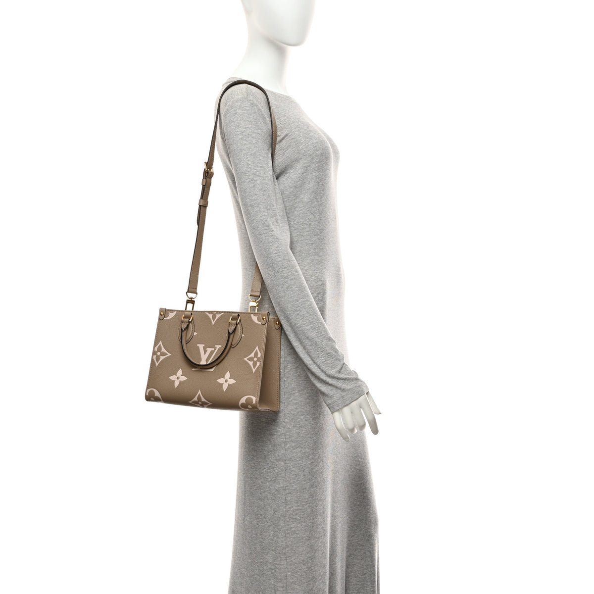 Louis Vuitton Empreinte Monogram Giant Onthego PM Tourterelle Creme 2 of 9