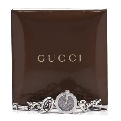 Gucci Stainless Steel 22mm G Charms Quartz Watch Brown 5 of 5