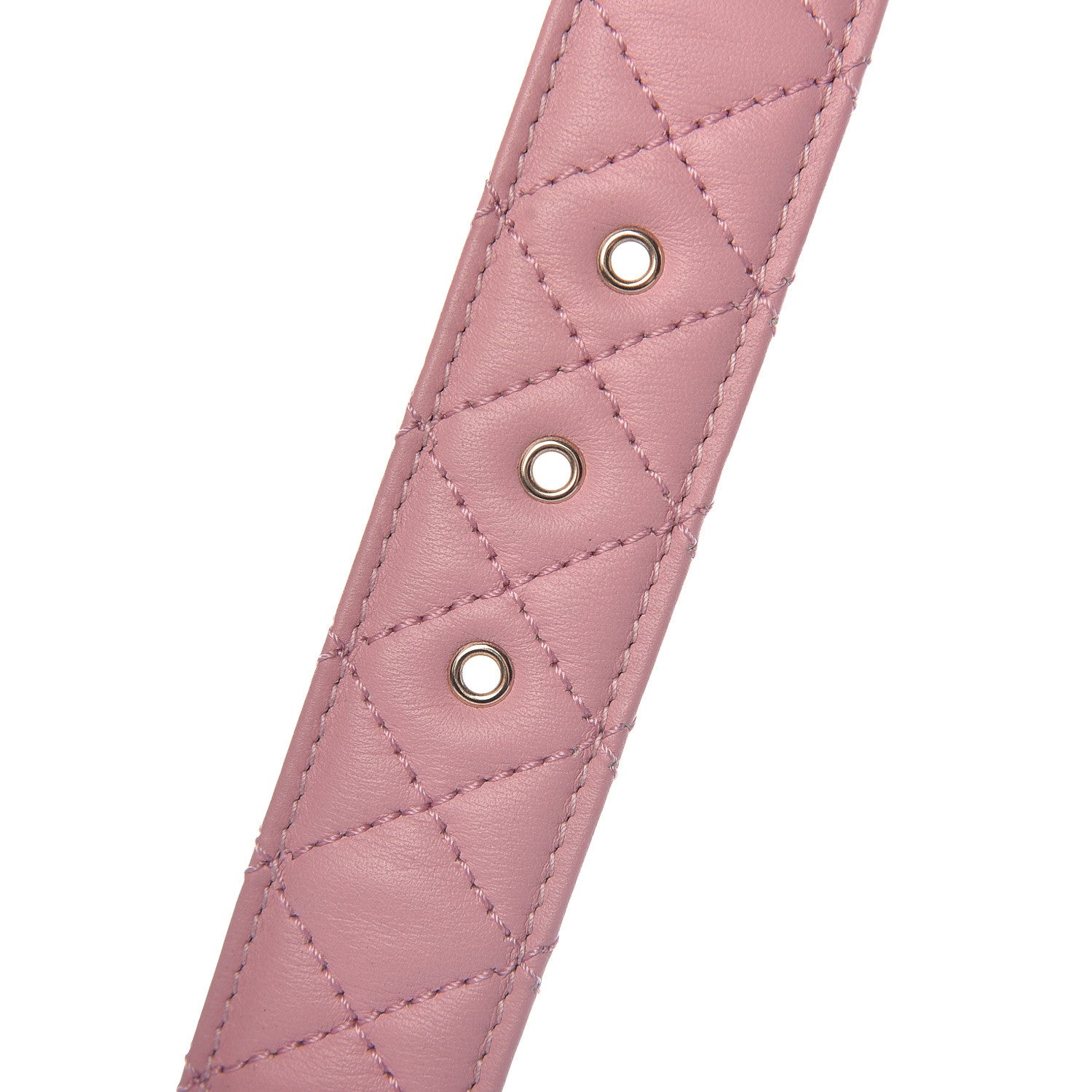 Chanel Pearl Lambskin Quilted CC Belt 95 38 Pink 4 of 9