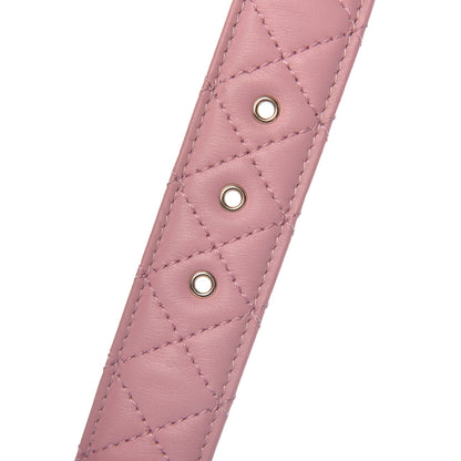 Chanel Pearl Lambskin Quilted CC Belt 95 38 Pink 4 of 9