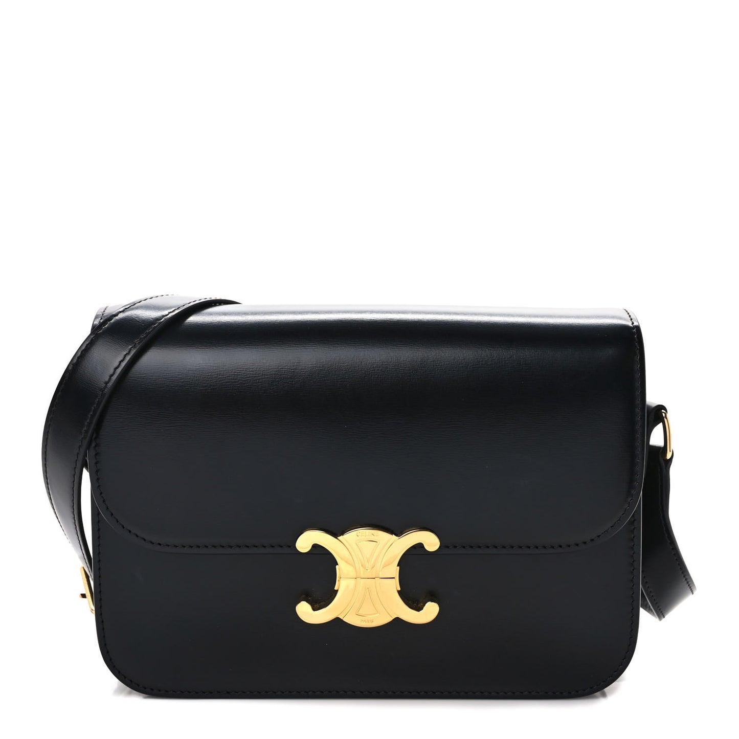Shiny Calfskin Medium Triomphe Black