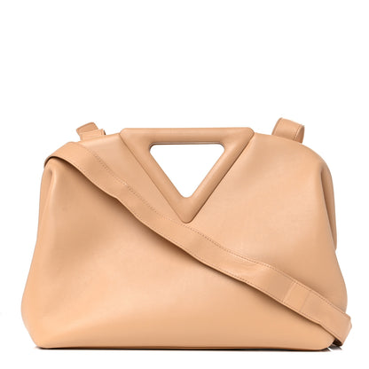 Bottega Veneta Calfskin Large The Point Triangle Bag Almond 1 of 12