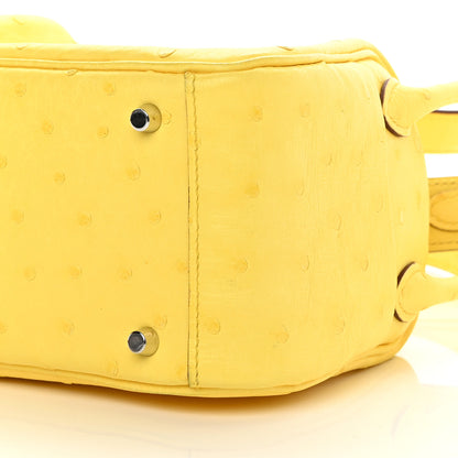 Hermes Ostrich Mini Lindy 20 Jaune Citron 10 of 12