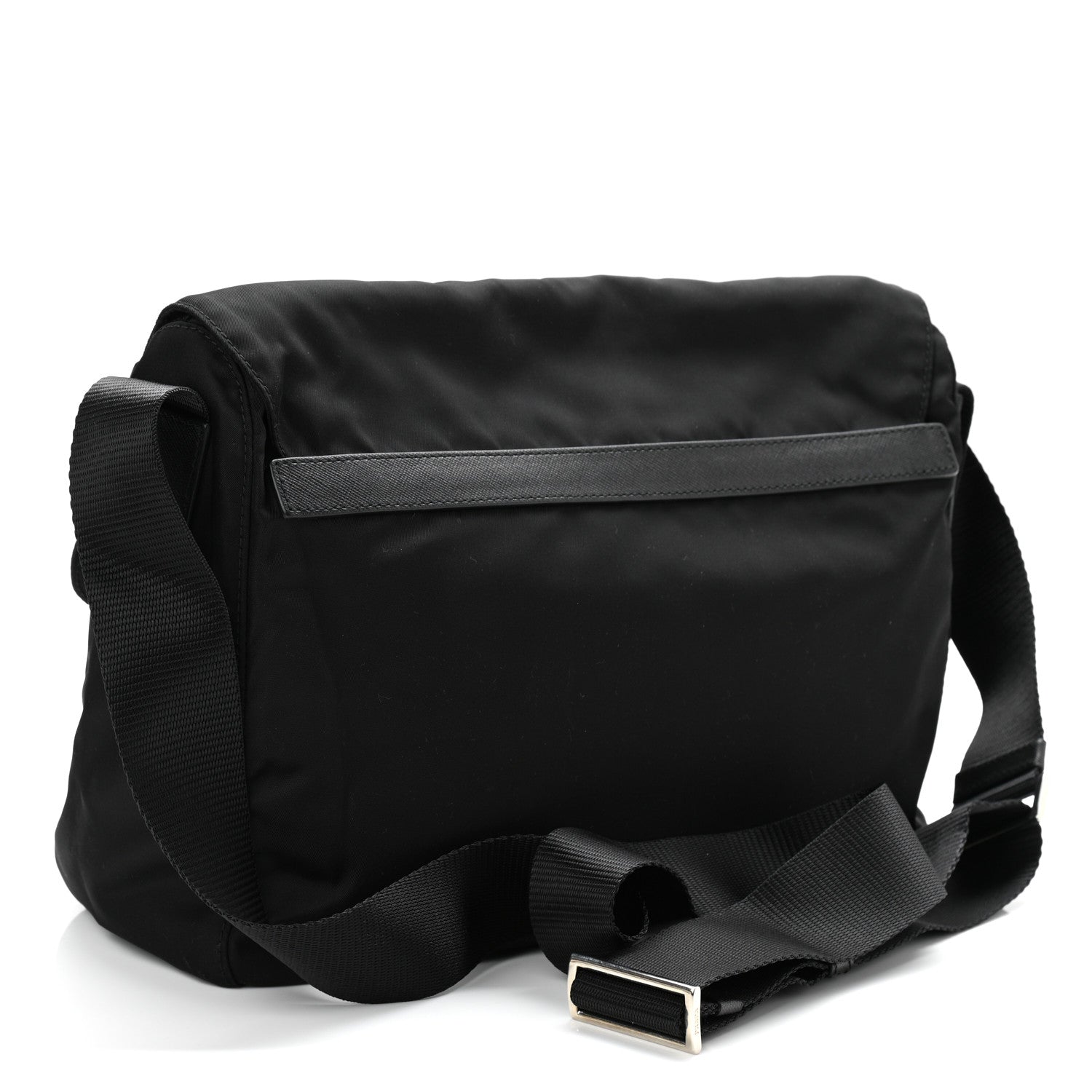 Prada Tessuto Nylon Saffiano Vela Messenger Bag Black 3 of 10