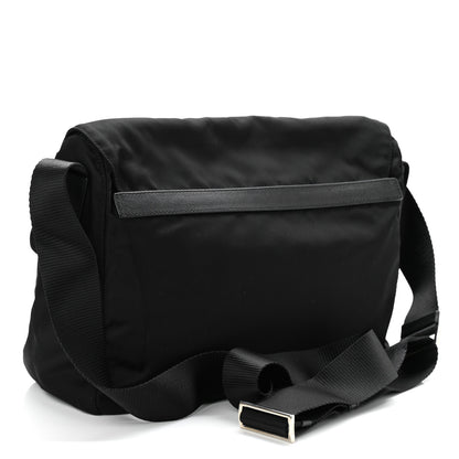 Prada Tessuto Nylon Saffiano Vela Messenger Bag Black 3 of 10