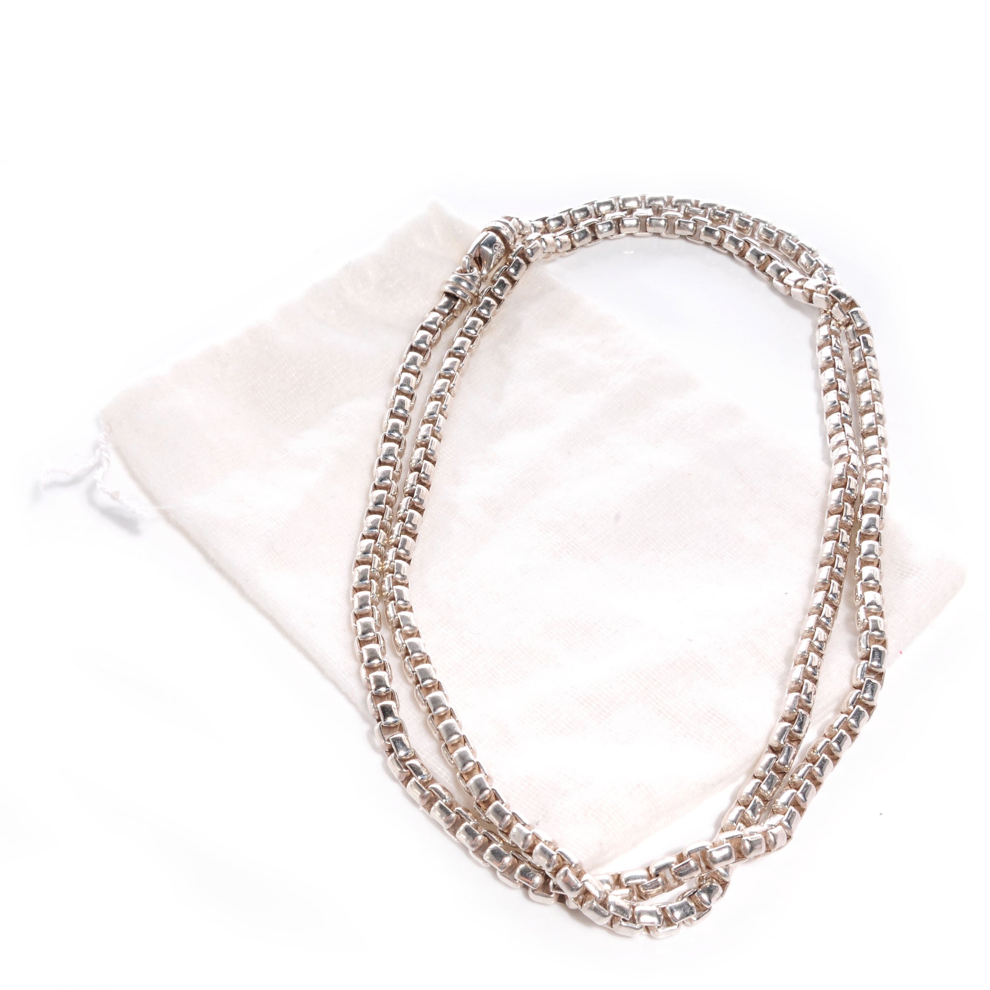 David Yurman Sterling Silver 5mm Box Chain Necklace 6 of 6