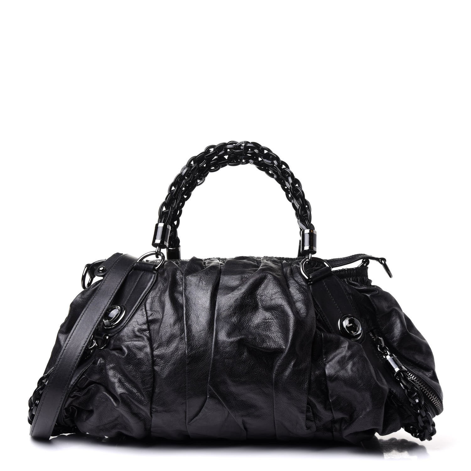 Gucci Calfskin Medium Galaxy Satchel Black 1 of 15