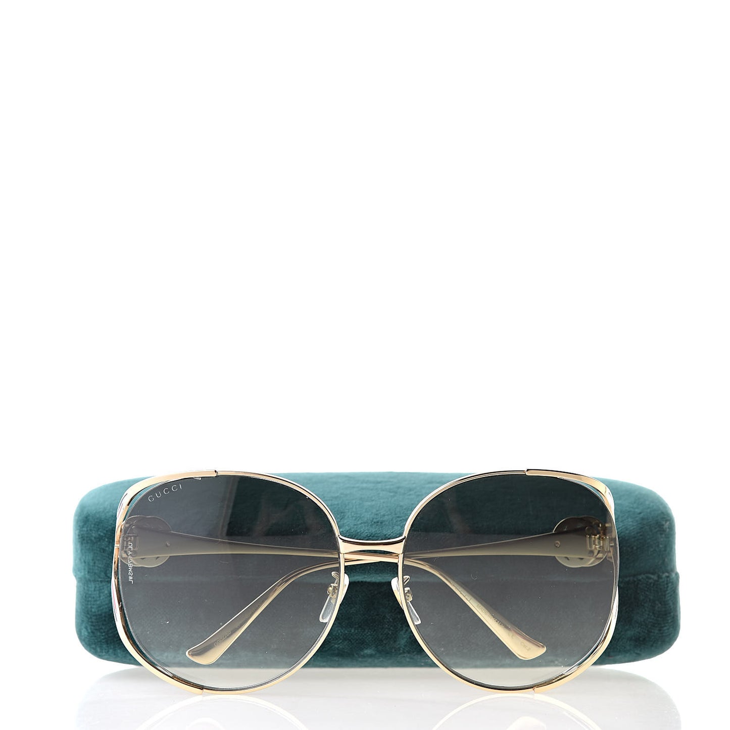Metal Oversized Round Frame GG0225S Sunglasses Gold