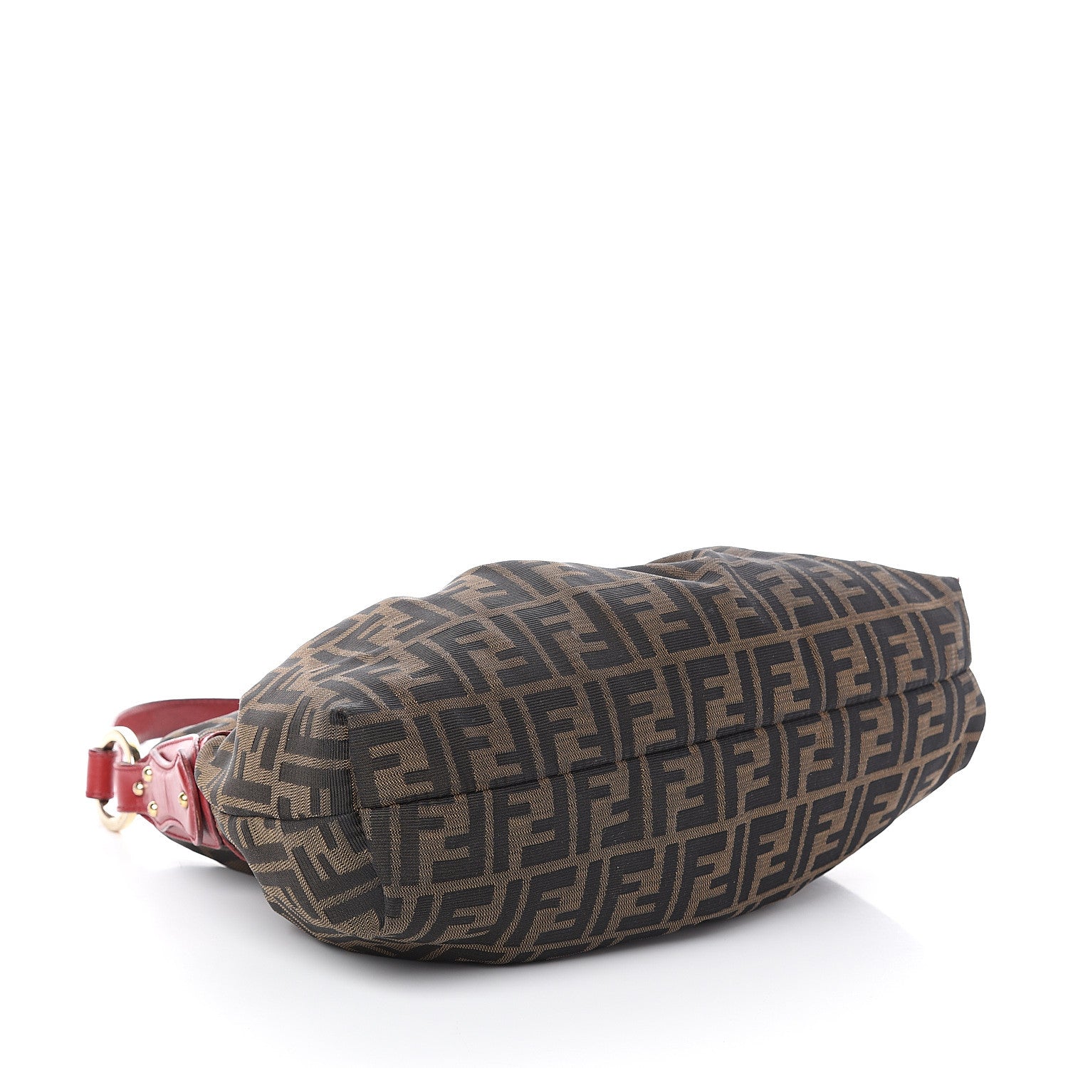 Fendi Zucca Cuoio Lucido Chef Hobo Tobacco Rosso Scuro 3 of 8