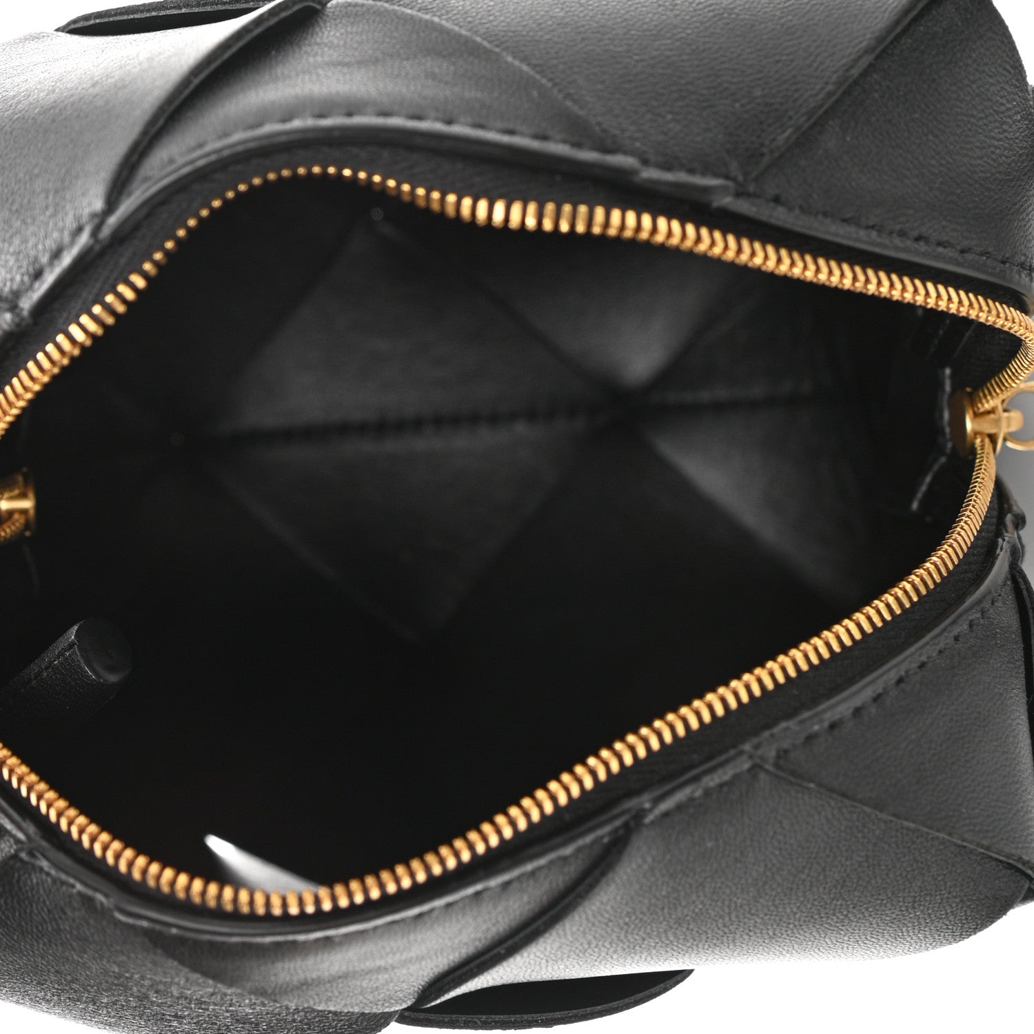 Bottega Veneta Lambskin Maxi Intrecciato Mini Cassette Camera Bag Black 5 of 9