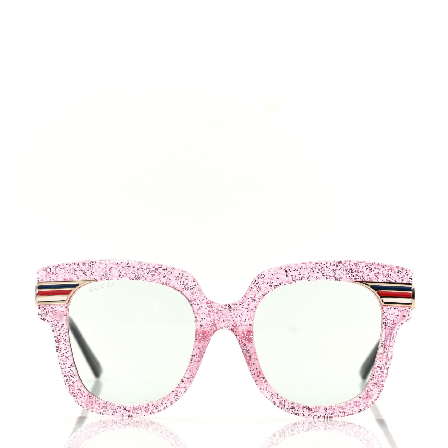 Acetate Square Frame Web Glitter GG0281S Sunglasses Pink