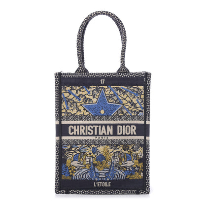Christian Dior Canvas Embroidered Vertical L'Etoile Book Tote 1 of 11
