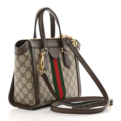 Gucci GG Supreme Monogram Small Ophidia Tote Bag Brown 3 of 13