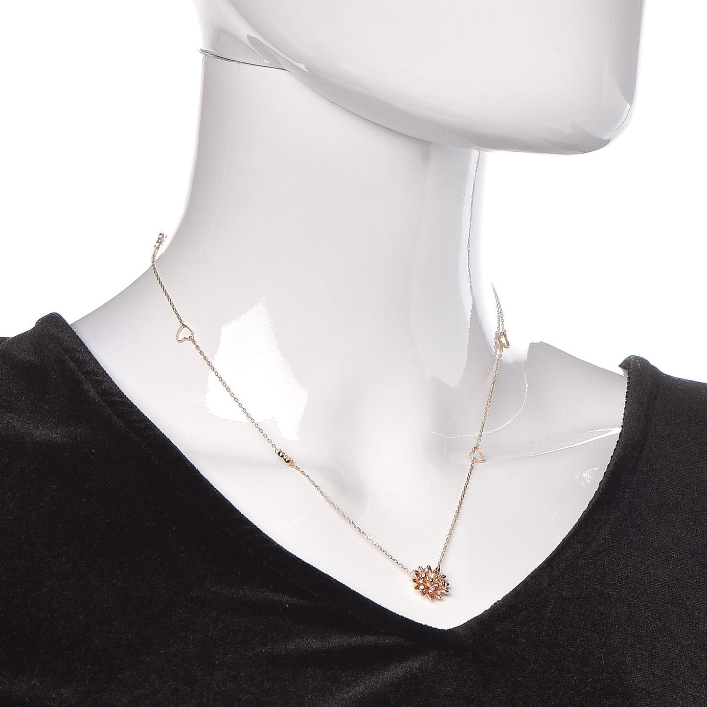 18K Rose Gold Diamond Flora Necklace
