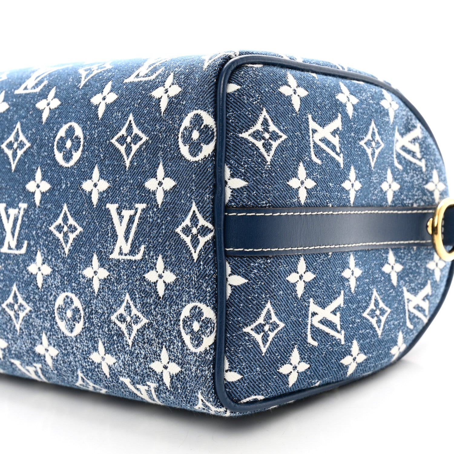Louis Vuitton Monogram Jacquard Denim Speedy Bandouliere 25 Bleu 9 of 10