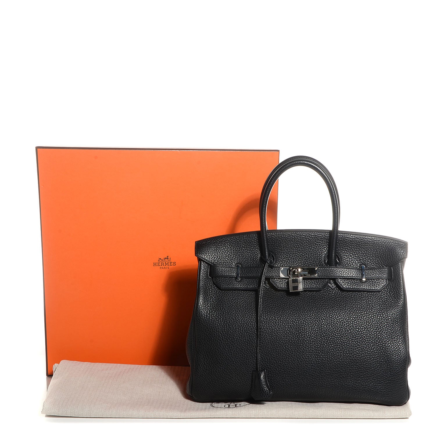 Hermes Taurillon Clemence Birkin 35 Black 16 of 23