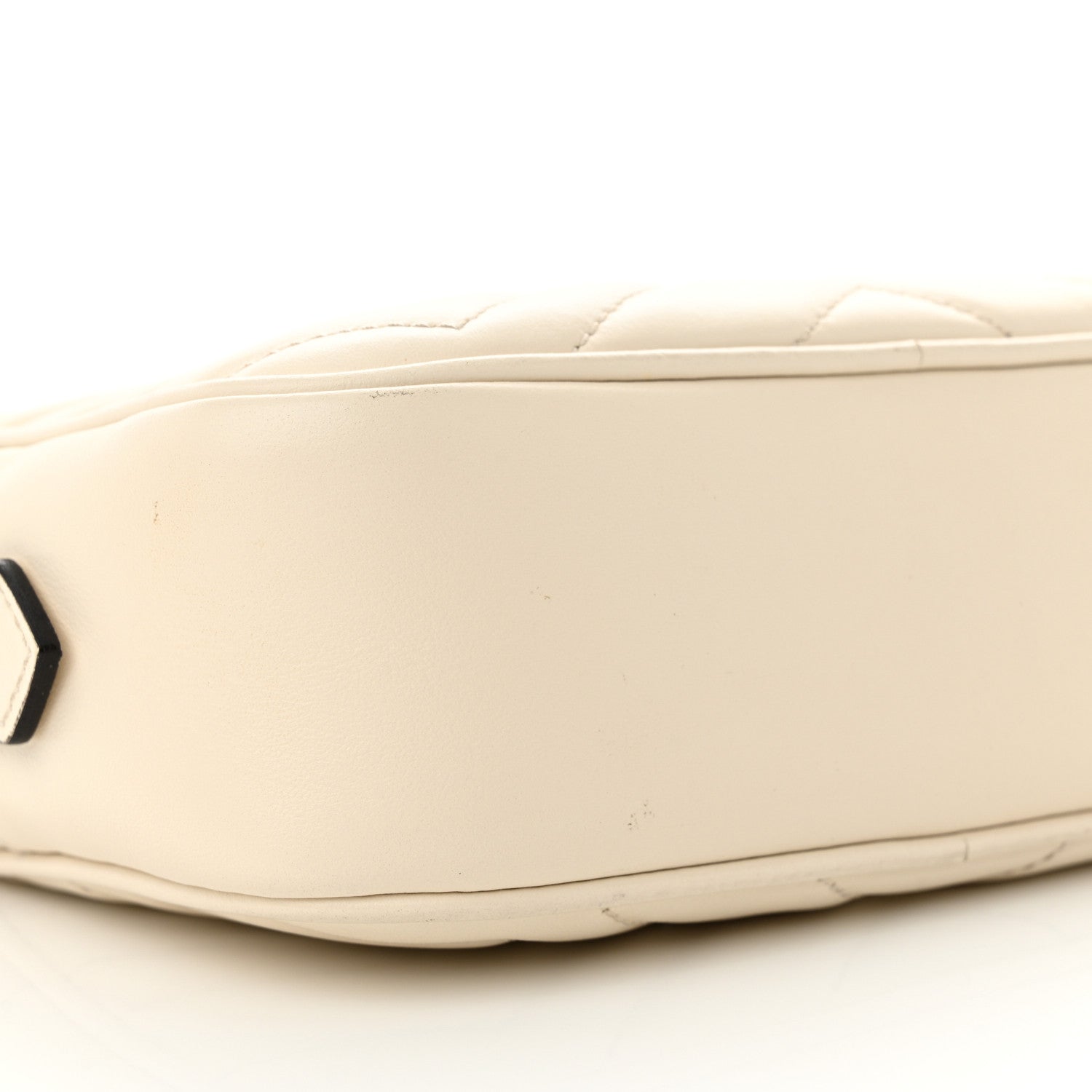 Gucci Calfskin Matelasse Mini GG Marmont Chain Shoulder Bag White 8 of 10