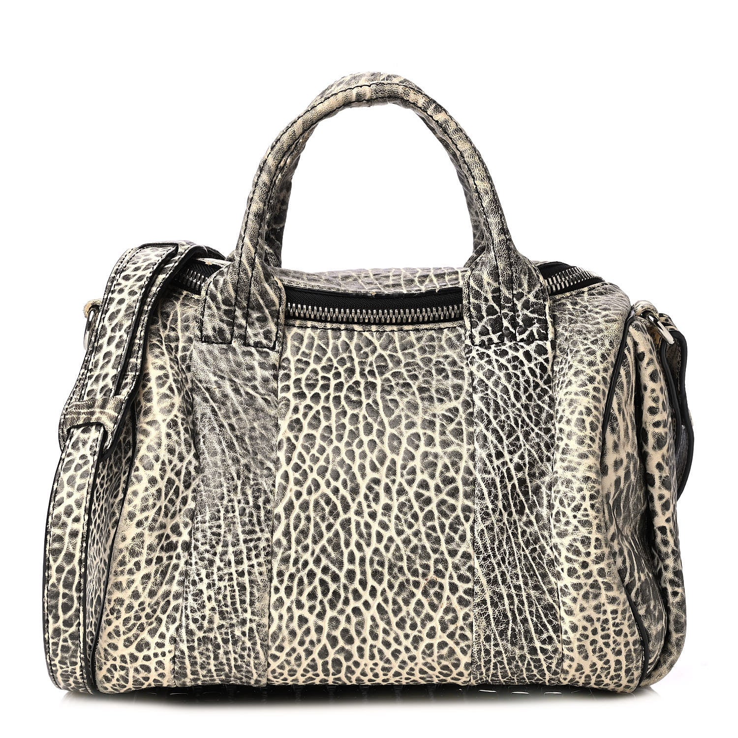 Alexander Wang Pebbled Lambskin Rockie Black White Rhodium Hardware 1 of 4