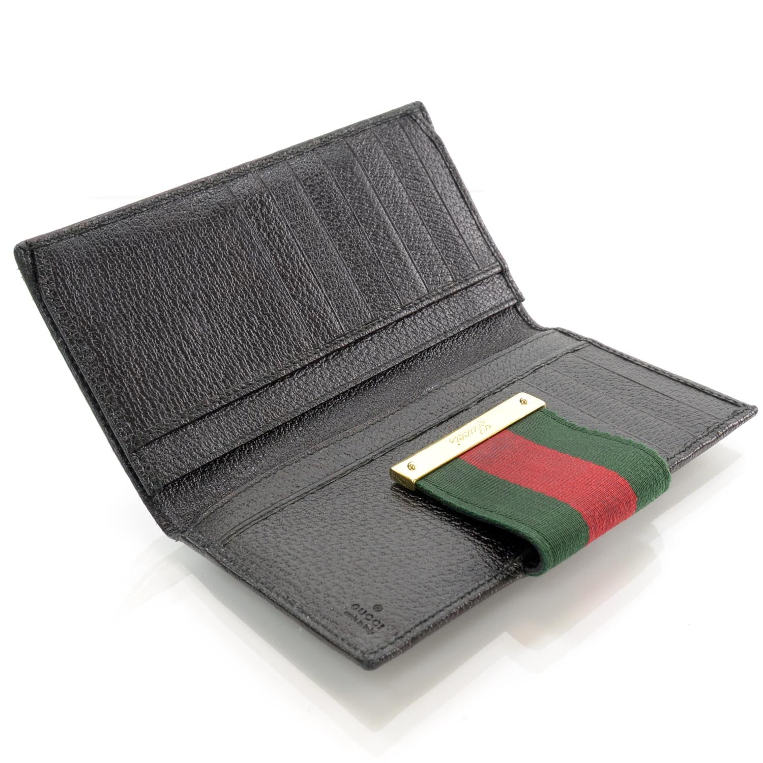 Gucci Monogram Ladies Web Continental Wallet Black 7 of 9