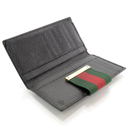 Gucci Monogram Ladies Web Continental Wallet Black 7 of 9