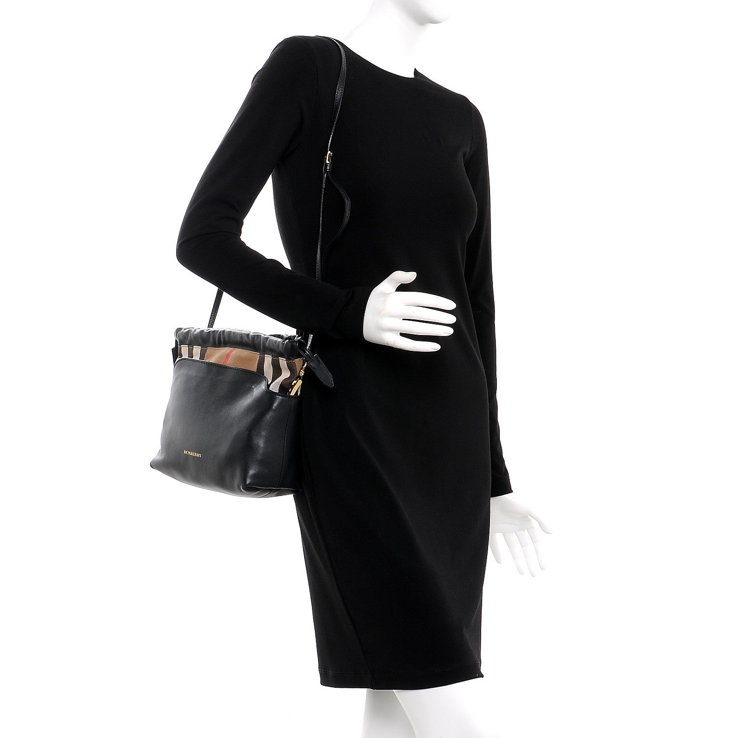 Burberry Calfskin House Check Little Crush Black 2 of 8