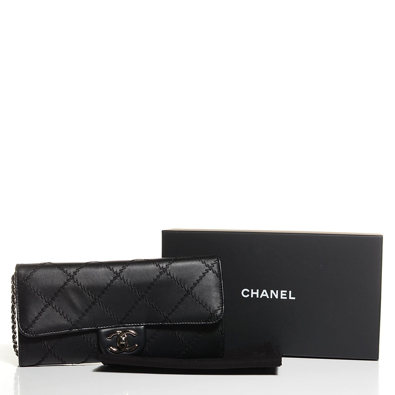Chanel Calfskin Ultimate Stitch Clutch Flap Black 9 of 9