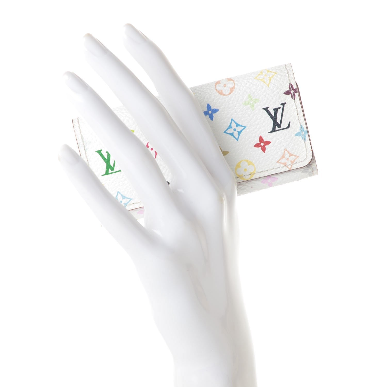 Louis Vuitton Monogram Multicolor Multicles 4 Key Holder White Litchi 2 of 10