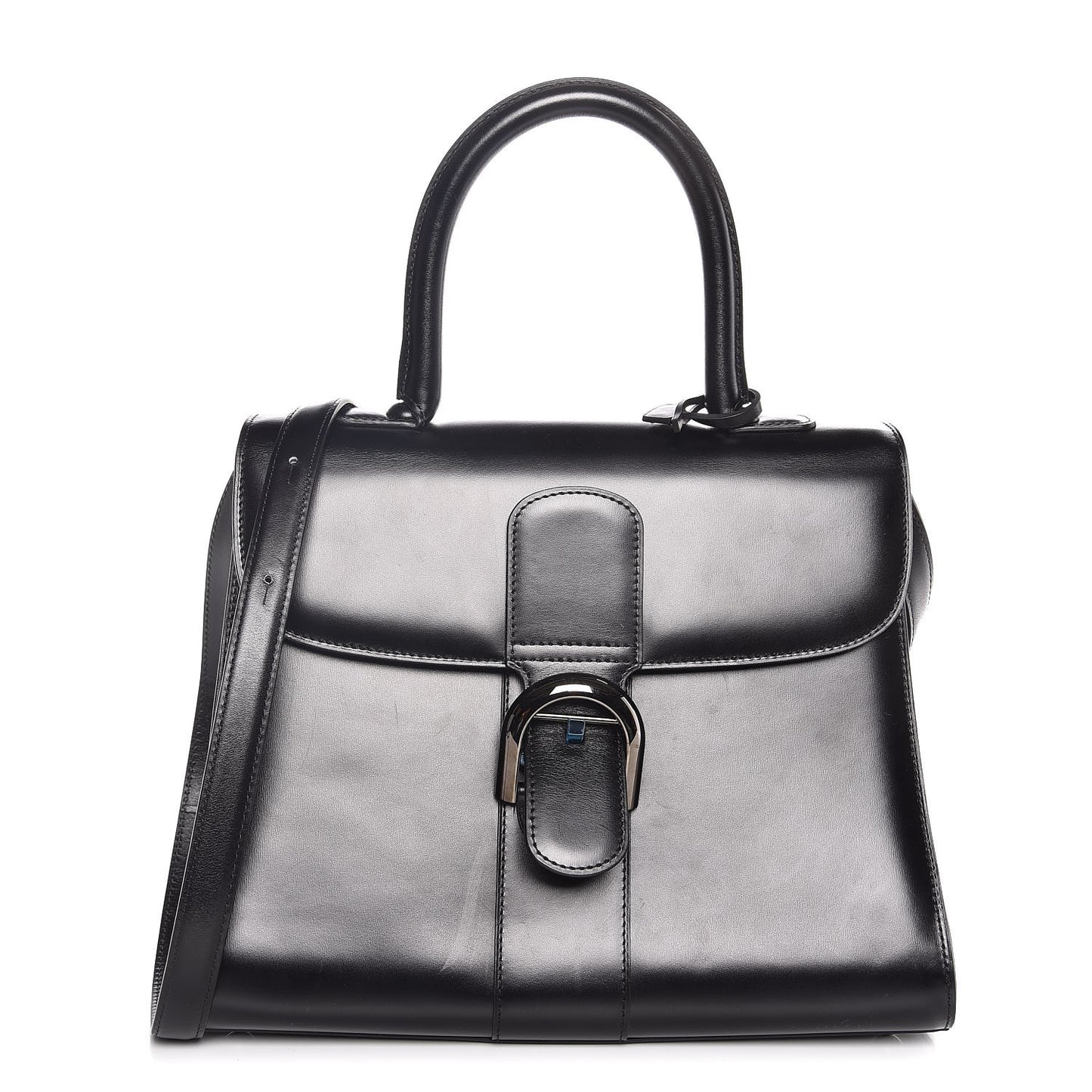 Box Calfskin MM Brillant Satchel Black