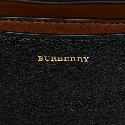 Burberry Goatskin Cotton Canvas Vintage Check Small D-Ring Bag Black Antique Yellow 6 of 13