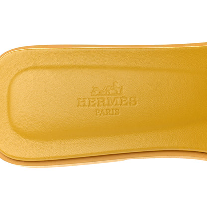Hermes Epsom Oran Sandals 39 Jaune Sable 6 of 9