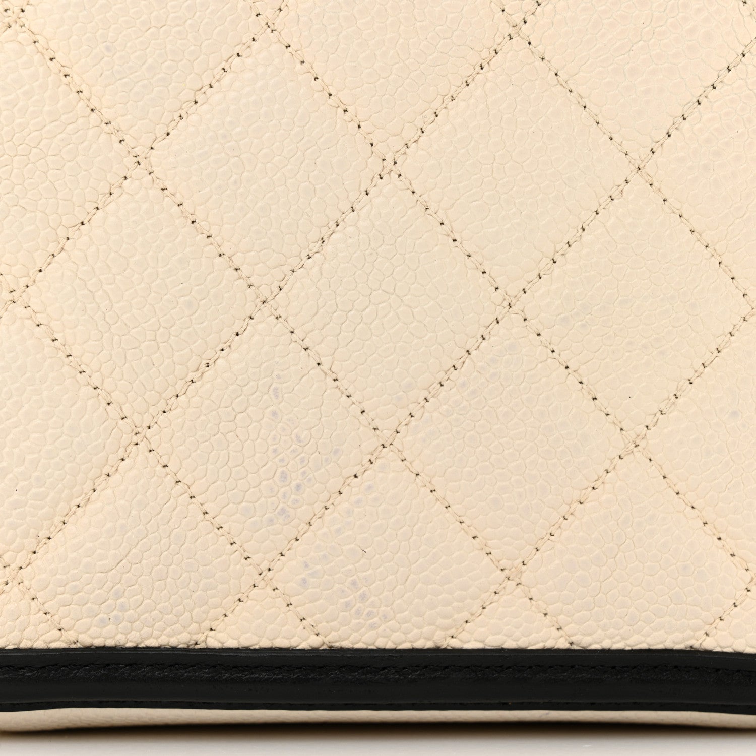 Chanel Caviar Quilted Small CC Filigree Vanity Case White Black 12 of 12