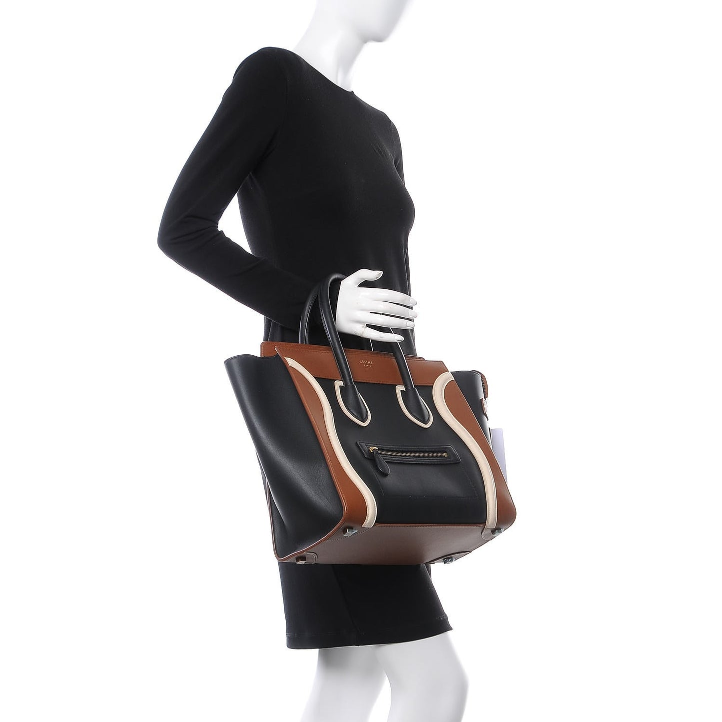 Smooth Calfskin Mini Tri-Color Luggage Multicolor