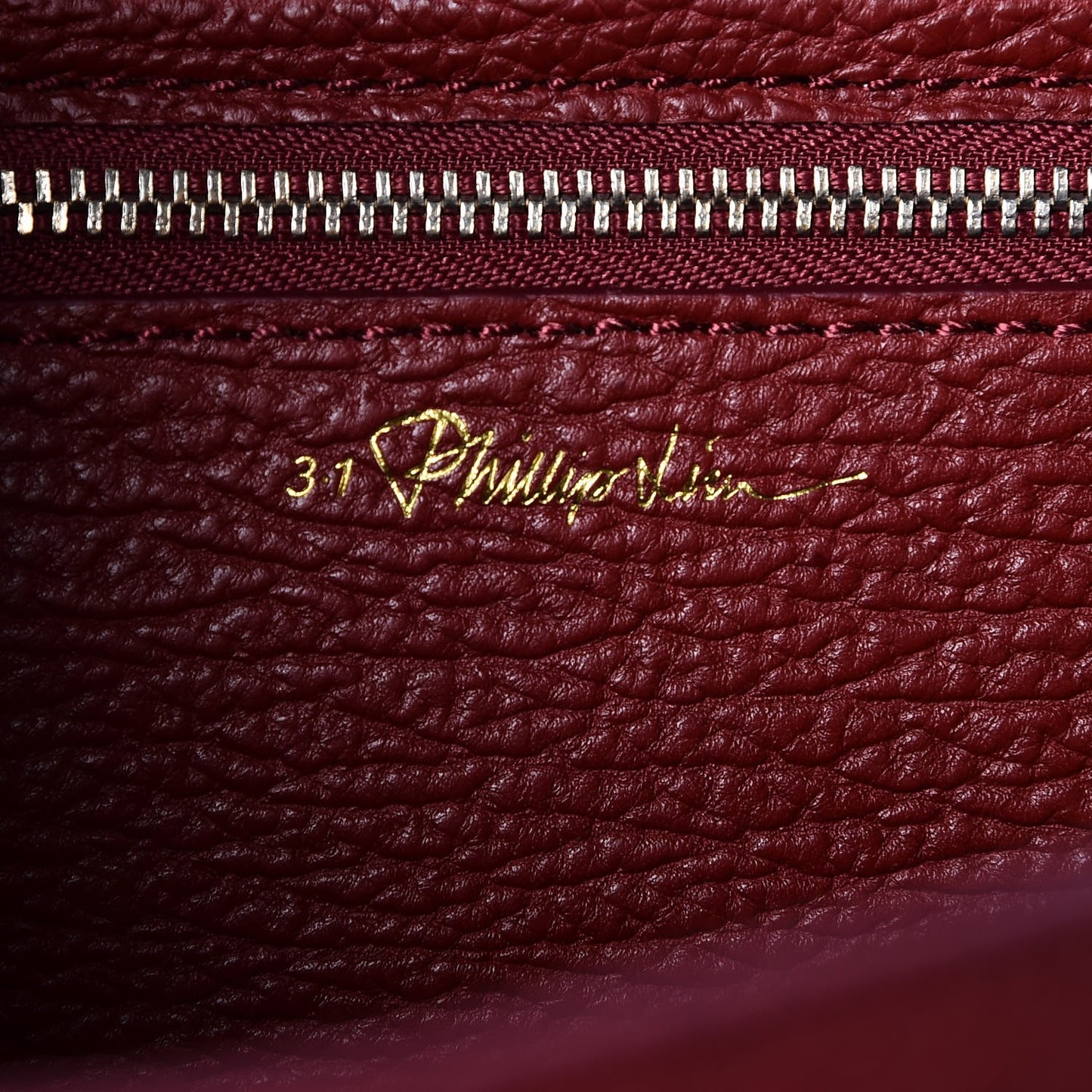 3.1 Textured Calfskin Medium Pashli Satchel Crimson