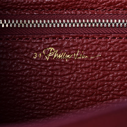 3.1 Phillip Lim 3.1 Textured Calfskin Medium Pashli Satchel Crimson 7 of 8