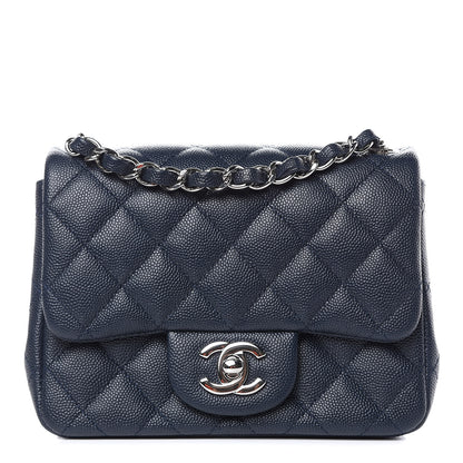 Chanel Caviar Quilted Mini Square Flap Navy 1 of 10