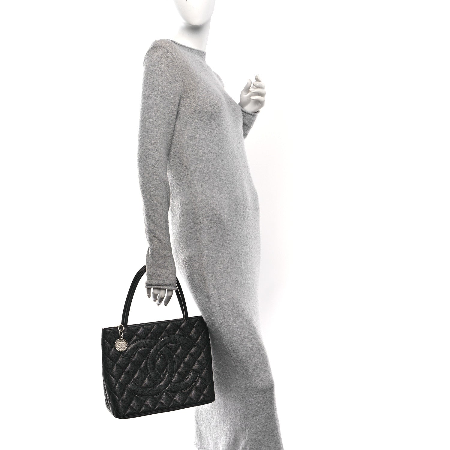 Chanel Caviar Quilted Medallion Tote Black 2 of 10