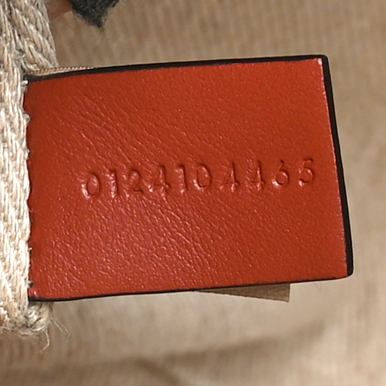 Linen Calfskin Medium Woody Ribbon Tote White Brown
