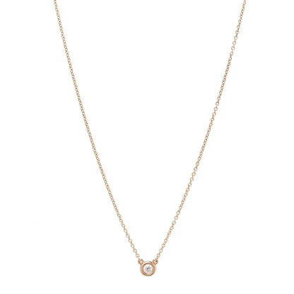 Tiffany 18K Rose Gold Diamond .10ct Elsa Peretti Diamonds by the Yard Pendant Necklace 1 of 4