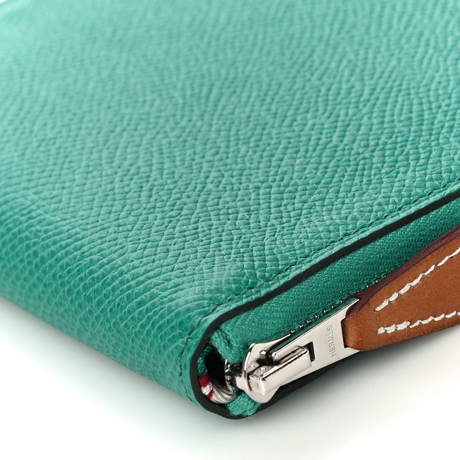 Hermes Epsom Silk'in Compact Wallet Vert Jade 9 of 10