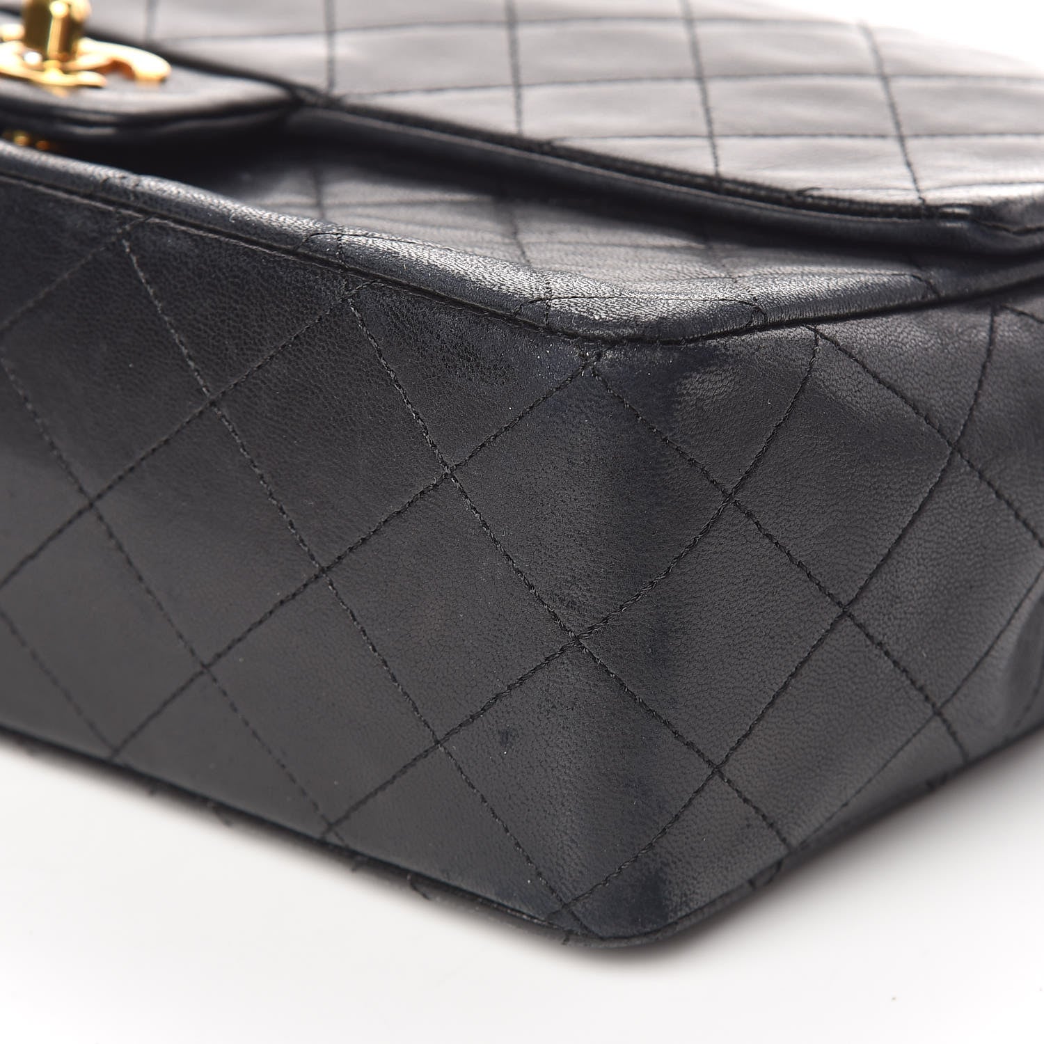 Chanel Lambskin Quilted Medium Single Flap Black 10 of 13