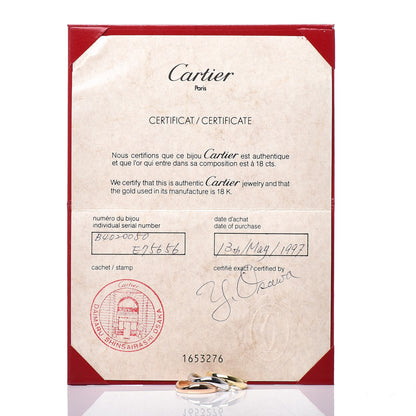 Cartier 18K Pink Yellow White Gold Love Me Band Ring Set of 3 50 5.25 6 of 6