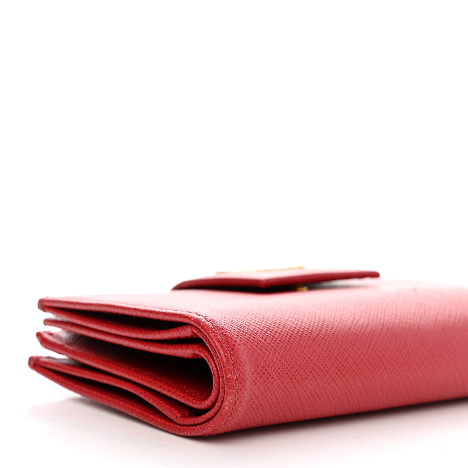 Prada Saffiano Metal Medium Wallet Rosso 8 of 9