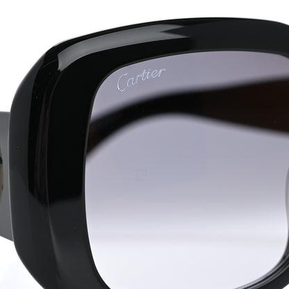 Cartier Acetate Panthere Square Sunglasses Black 7 of 8