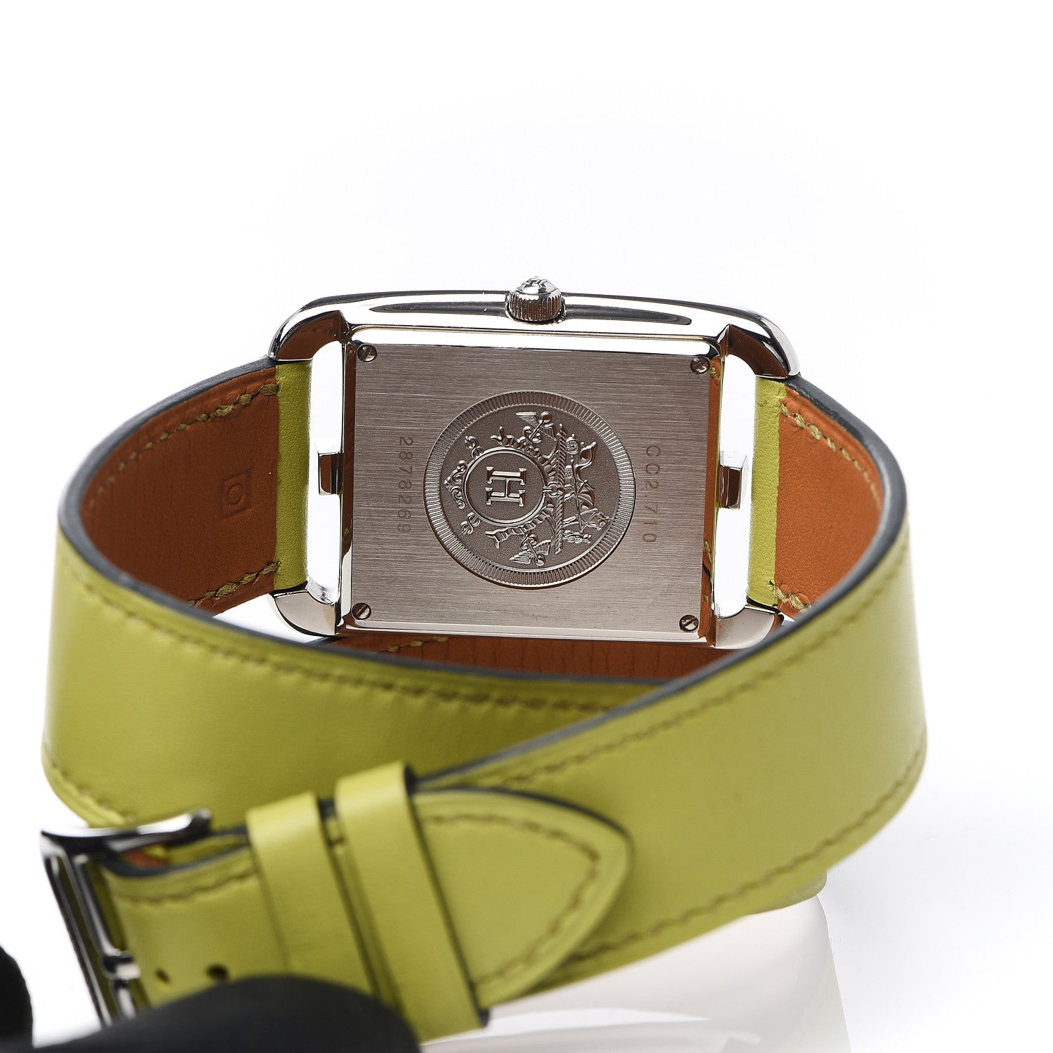 Hermes Stainless Steel Chevre Mysore 29mm Cape Cod Double Tour Quartz Watch Vert Anis 5 of 9